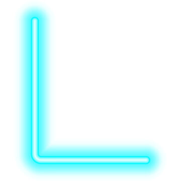 blue neon corner border