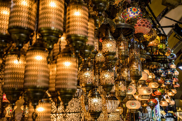 Lamps in Grand Bazar, Istanbul, Turkey