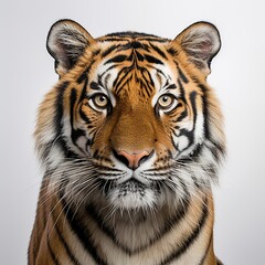 Obraz premium Close up Tiger face head front view AI generated image