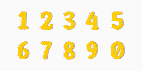 Vector creative color geometry shapes' numerals. font alphabet vector illustrations.