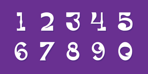 Abstract vector creative color geometry shapes' numerals. font alphabet vector illustrations.