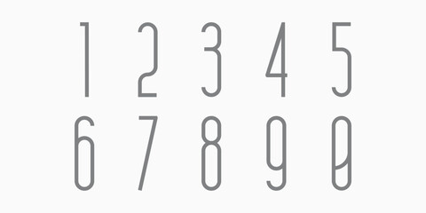 Modern alphabet with numbers. Simple square letters of rough shapes.Ultra bold font in modern brutal style.