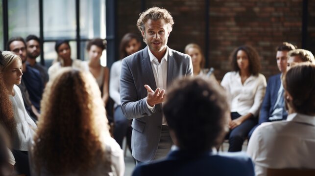 sociology professor facilitating a group discussion generative ai