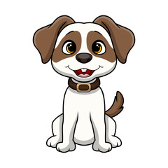 Cute little dog cartoon sitting