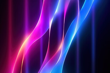 Obraz premium abstract futuristic background with pink blue glowing neon moving high speed wave lines and bokeh lights. Data transfer concept Fantastic wallpaper