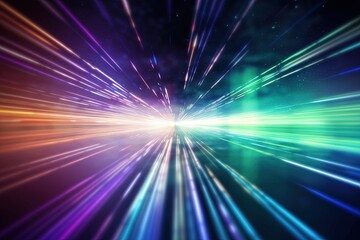 Obraz premium abstract futuristic background with pink blue glowing neon moving high speed wave lines and bokeh lights. Data transfer concept Fantastic wallpaper