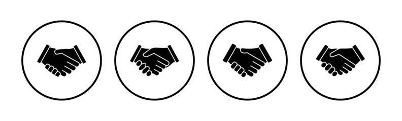 Hand shake icon vector. business handshake. contract agreement. partnership