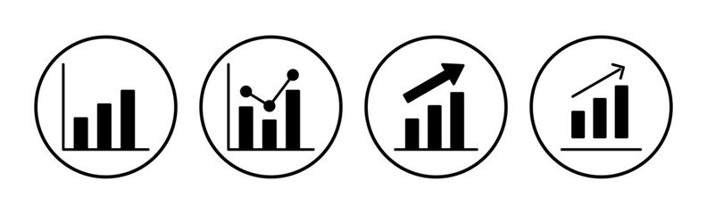 Growing graph Icon vector. Chart icon. Graph Icon