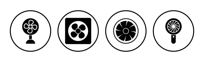 Fototapeta premium Fan icon vector. blower icon. propeller. ceiling