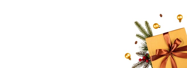 banner with gift box ornament