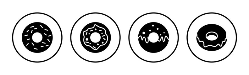 Donut icon vector. doughnut icon. donut logo