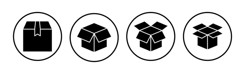 Box icon vector. Box sign. delivery package. parcel box.