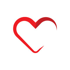 Heart Logo. Love, Medical and Charity design vector template.