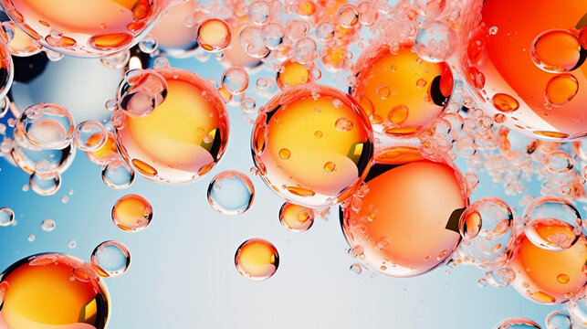 background with orange bubbles