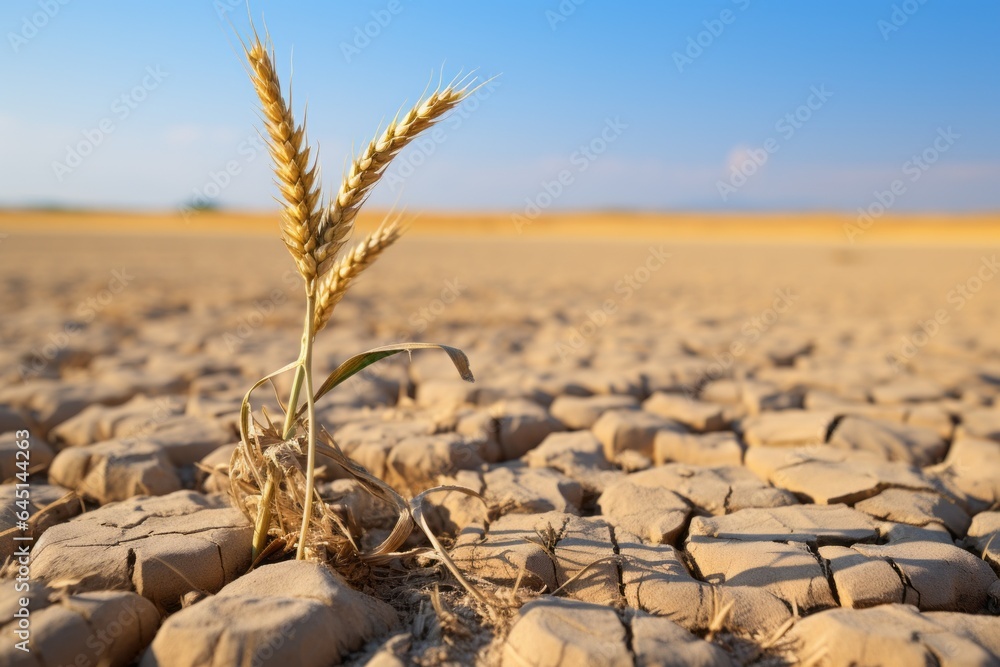 Poster drought and crop failure. the concept of hunger and food security of the planet. background