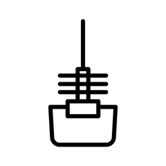 Obraz premium Brush Cleaning Toilet Icon