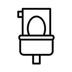 Ceramic Flush Toilet Icon