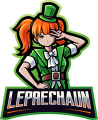 Leprechaun girls esport mascot