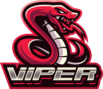 Red viper snake mascot