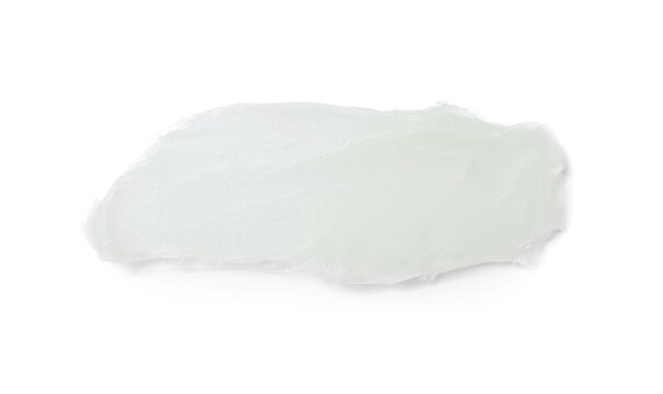 Sample of cosmetic petrolatum isolated on white, top view