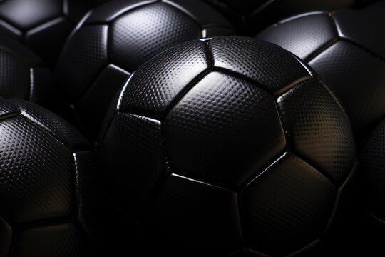 Black soccer and football ball