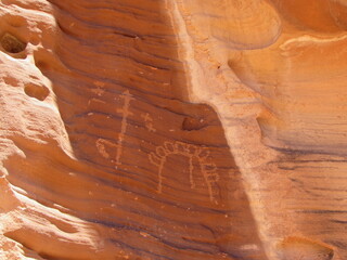 Pétroglyphes de la vallée de feu.