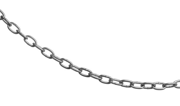 One common metal chain isolated on white
