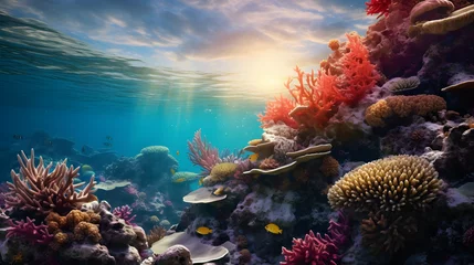 Fototapete Rund Explore the mesmerizing underwater world ai generated © ENF