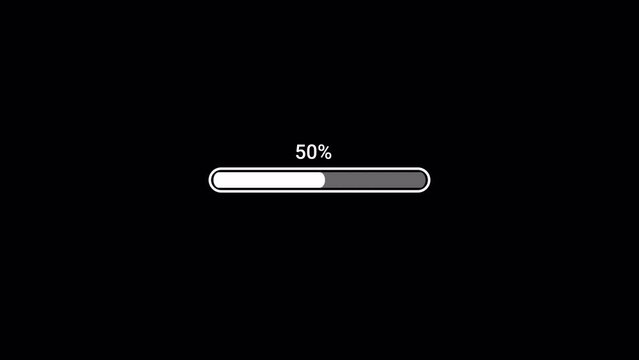 Loading Transfer Download 0-100%, Loading transfer progress 0-100% on a black background,