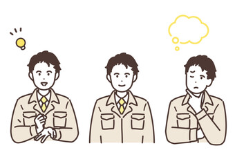 エンジニア男性のイラストセット