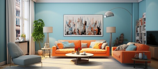 the living room's interior.