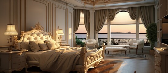 Stylish and cozy interior for bedrooms in homes and hotels.