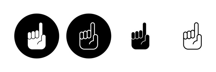 Hand icon set. hand vector icon, palm,click