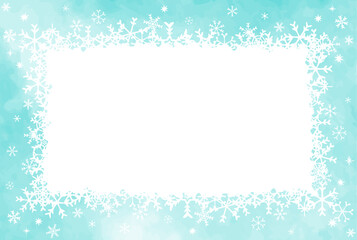 淡く綺麗な雪の結晶の背景イラスト