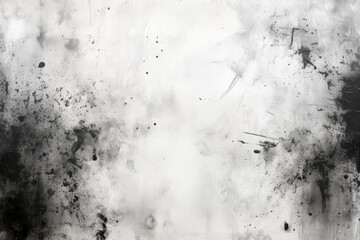 Abstract grunge texture on white background with grain, scratches and and Ink Paint Marks