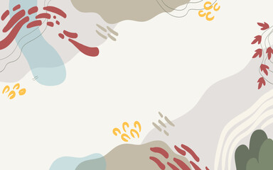 Flat background with scandinavian color