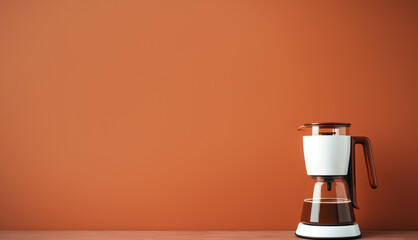 Coffee maker machine with copy space background