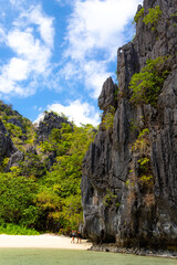 View of Cadlao Lagoon in El Nido, Palawan, Philippines
