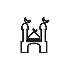 mosque vector icon line template