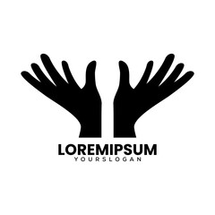 hand icon logo design template