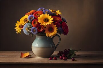 A bouquet of Autumn flowers
