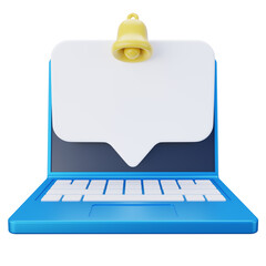 3D Laptop Reminder Text Box