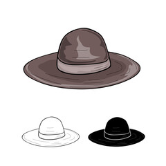 Hat on white background. Vector illustration