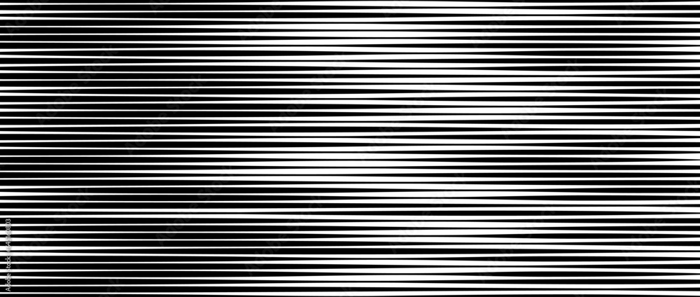 Poster Random linear pattern. White tv noise pattern. Black and white horizontal irregular lines background pattern. Glitch concept wallpaper. Vector illustration.
