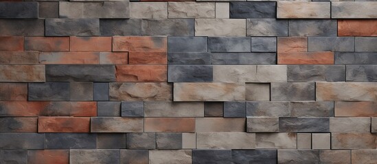  digital design for seamless ceramic wall tiles with brick, stone, and textured elements.