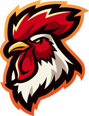 Rooster head esport mascot © JAMEN 