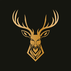 Modern Deer Icon Vector - Graceful Wildlife Symbol in Contemporary Design