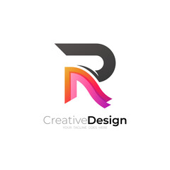 Symbol R logo with modern style, R logo vector