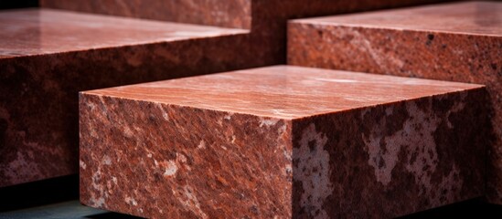 Finishing material: Red granite.