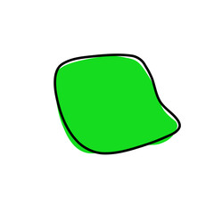 Organic green amoeba blob shape